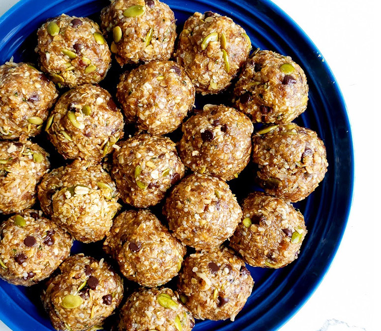 Fully Loaded Energy Balls With Hemp, Coconut, And Pumpkin Seeds